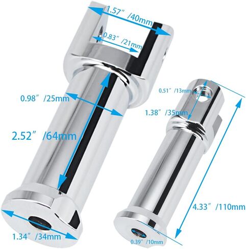WOWTK Passenger Footpegs fits for Harley Softail 2018-2024 Deluxe Fat Boy Heritage Sport Glide Softail Slim Street Bob Breakout Low Rider models,Chrome in Saudi Arabia
