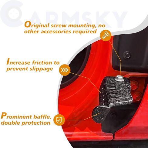 ARMSKY مفصل الباب الخارجي أوتاد القدم الأمامية، أوتاد القدم مفصل الباب دواسة راحة القدم متوافقة مع Ford Bronco 2021 2022 in Saudi Arabia