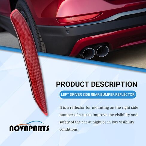 عاكس المصد الخلفي للجانب الأيسر من NOVAPARTS لـ 2018 2019 2020 2021 2022 2023 Chevy Equinox 84150890 84306358 GM1184117 in Saudi Arabia