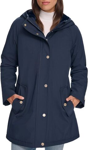 Tommy Hilfiger Women's Hooded Aline Soft Softshell Rain Coat in Saudi Arabia