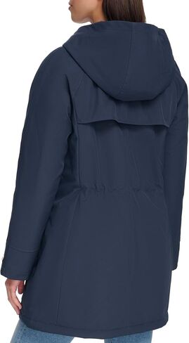 Tommy Hilfiger Women's Hooded Aline Soft Softshell Rain Coat in Saudi Arabia