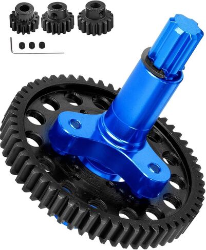 قابض شبشب RCMYou 57T Spur Gear مع تروس 15T/16T/17T تناسب تروس تروس 3.175 مم (1/8 بوصة) ترقيات متوافقة مع عمود 1/10 Granite/Senton/Big Rock/Vorteks 3s، Kraton/Outcast 4S، 1/8 Typhon 3S، الأزرق الداكن in Saudi Arabia
