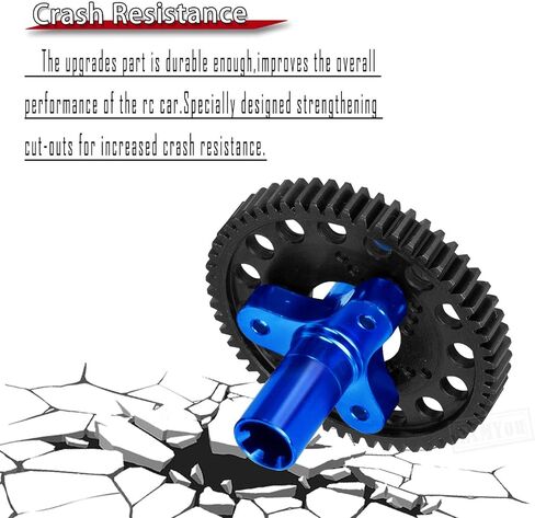 قابض شبشب RCMYou 57T Spur Gear مع تروس 15T/16T/17T تناسب تروس تروس 3.175 مم (1/8 بوصة) ترقيات متوافقة مع عمود 1/10 Granite/Senton/Big Rock/Vorteks 3s، Kraton/Outcast 4S، 1/8 Typhon 3S، الأزرق الداكن in Saudi Arabia