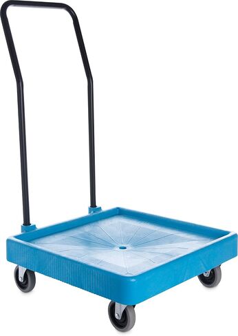 منتجات Carlisle FoodService E-Z Glide Warewashing Rack Dolly Dishwashing Rack Dolly مع استنزاف ومقبض للمطبخ والمطاعم، بلاستيك، 22.5 × 22.5 × 8 بوصة، أسود in Saudi Arabia