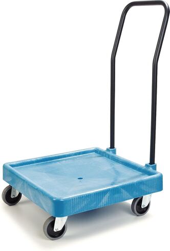 منتجات Carlisle FoodService E-Z Glide Warewashing Rack Dolly Dishwashing Rack Dolly مع استنزاف ومقبض للمطبخ والمطاعم، بلاستيك، 22.5 × 22.5 × 8 بوصة، أسود in Saudi Arabia