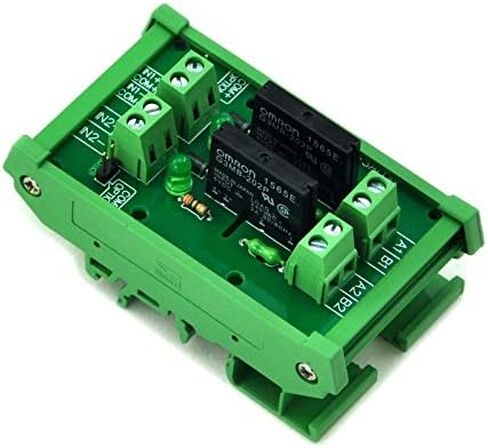 Electronics-Salon DIN Rail Mount DC24V 8 Channels DC-AC 2Amp G3MB-202P Solid State Relay SSR Module Board. in Saudi Arabia