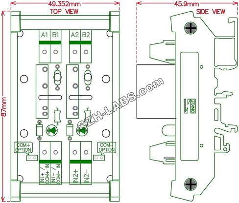 Electronics-Salon DIN Rail Mount DC24V 8 Channels DC-AC 2Amp G3MB-202P Solid State Relay SSR Module Board. in Saudi Arabia