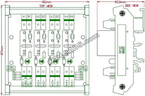 Electronics-Salon DIN Rail Mount DC24V 8 Channels DC-AC 2Amp G3MB-202P Solid State Relay SSR Module Board. in Saudi Arabia