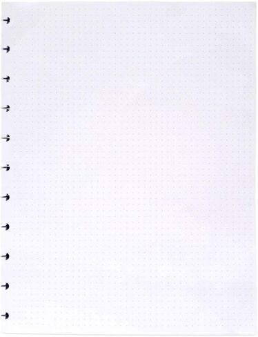 ورق إعادة تعبئة بحجم Letter من Discette، 8.5 × 11، شبكة منقطة، 120 جرامًا للمتر المربع، لـ 11 قرصًا، دفتر ومجلة Discbound، أبيض، 100 ورقة، 200 صفحة in Kuwait