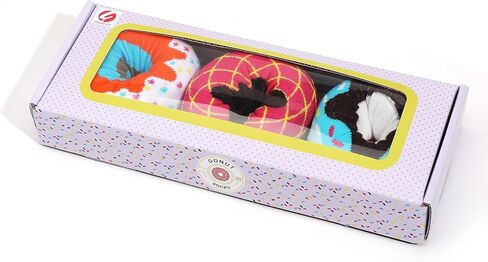 صندوق جوارب جلاملاين دونات للنساء، جوارب قطنية ملونة ومضحكة، هدايا ممتعة للنساء 3 أزواج in Kuwait