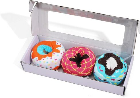 صندوق جوارب جلاملاين دونات للنساء، جوارب قطنية ملونة ومضحكة، هدايا ممتعة للنساء 3 أزواج in Kuwait