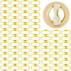 100pcs حلقات منديل الذهب ، حلقات منديل ذهبية أنيقة ، servilleteros para mesas لحفلات الزفاف والحفلات والعشاء in Kuwait