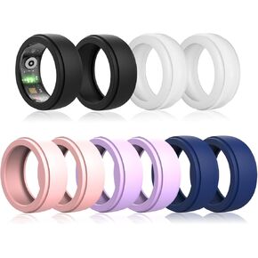 10 عبوات من غطاء الحلقات لـ Oura Ring Gen 4 / Gen 3، واقي سيليكون مرن مضاد للخدش للرجال والنساء أثناء ممارسة التمارين الرياضية في صالة الألعاب الرياضية - (صغير: يناسب 6-9) متعدد الألوان in Kuwait