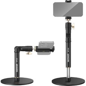 NEWER BASICS STAND للمكتب ، مشبك حامل الهاتف القابل للتعديل مع قاعدة معدنية مرجحة ، طاولة Office Phone Mount متوافق مع iPhone 16 15 Pro Max Plus Samsung لتسجيل الفيديو ، ST006 in Saudi Arabia