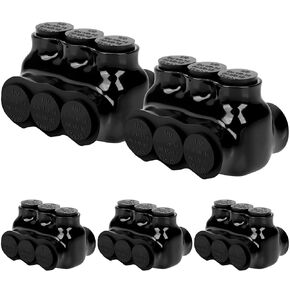 5 أجهزة كمبيوتر موصلات سلك معزولة أسود متعدد الصقاب موصل 2 المنفذ موصل كابل الدخول المزدوج شبيهة الكابلات الكهربائية موصلات طرفية للطاقة الكهربائية (نطاق سلك 2-14) in Kuwait