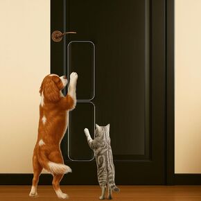 Dog Door Scratch Protector 2-Pack 16 x 30’’ Customizable Transparent PVC Film, Anti-Scratch Guard for Doors & Trim, Damage Proof Protection in Saudi Arabia