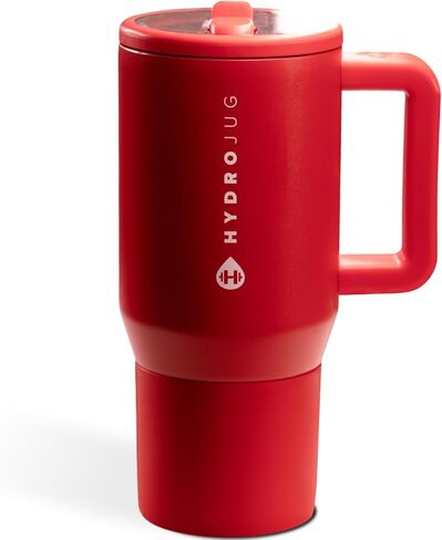 Hydrojug Kids - 20 أوقية زجاجة ماء معزولة مع القش والمقبض | تسرب مقاوم ودائم | مثالي للمدرسة والرياضة والغداء والسفر والمخيم ، الكرز الحلو in Kuwait