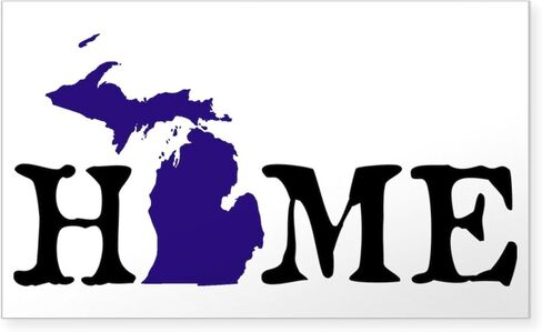 Cafepress Home Michigan Sticker Rectangle Lugper Sticker Decal in Saudi Arabia