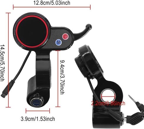 For H5 Electric Scooter LCD Display Dashboard Accessory - Intuitive Navigation, ABS Material in Saudi Arabia