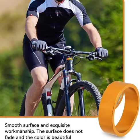 Bike Headset Spacer, 6Pcs Aluminium Alloy Bicycle Handlebar Stem Spacers Replacement Bicycle Stem Cap Set with Screw for Mountain Bike in Saudi Arabia