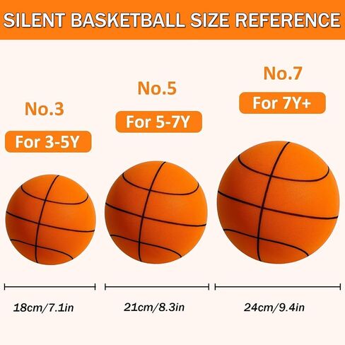 Silent Basketball Size 7, Upgrade Dribble Dream Silent Basketball, Foam Indoor Ball for Quiet Dribbling and Indoor Training, Real Feel Higher Bounce Quieter (9.4 in) in Saudi Arabia