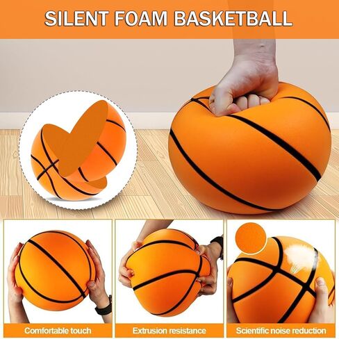 Silent Basketball Size 7, Upgrade Dribble Dream Silent Basketball, Foam Indoor Ball for Quiet Dribbling and Indoor Training, Real Feel Higher Bounce Quieter (9.4 in) in Saudi Arabia