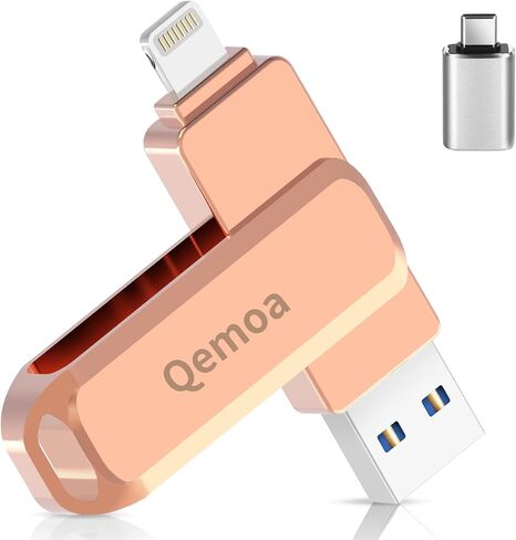 عصا صور لمحرك أقراص فلاش سعة 256 جيجابايت معتمدة من MFi لهواتف iPhone، ذاكرة خارجية لحفظ الصور لحفظ البيانات/النسخ الاحتياطي/نقل الملفات/الصور/الفيديو/iPhone/iPad/iOS/Android/PC (وردي) المساحة المتوفرة: ~244 جيجابايت in Kuwait