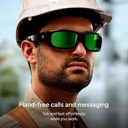 أكواب السلامة الذكية لوسيد درع للرجال والنساء ، إطار TR90 ، نظارات السلامة الذكية بلوتوث مع عدسات تكيفية خفيفة ، مكبرات صوت مفتوحة للميكروفون - ANSI Z87.1 (قياسي) in Kuwait