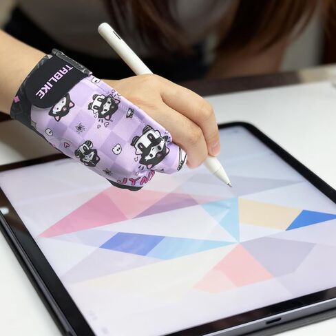 قفاز الرسم الرقمي ، قفاز فنان مع رفض نخيل من 3 طبقات لجهاز رسم رسم للرسوم البيانية ، iPad ، رسم ، مناسب لليد اليمنى واليد اليسرى ، حجم S (حزمة واحدة) ، وردي in Kuwait