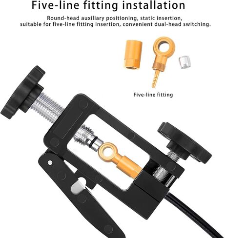 2-in-1 Needle Driver Insertion Tool & Hydraulic Hose Cutter for MTB Road Bicycle - Olive Banjo Fitting Install, Compatible with Most Needle Drivers in Kuwait