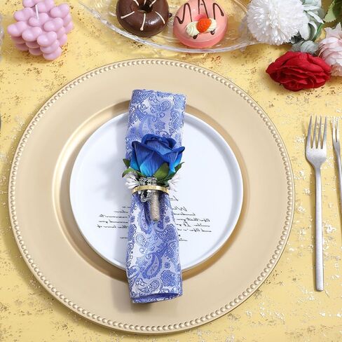 100pcs حلقات منديل الذهب ، حلقات منديل ذهبية أنيقة ، servilleteros para mesas لحفلات الزفاف والحفلات والعشاء in Kuwait