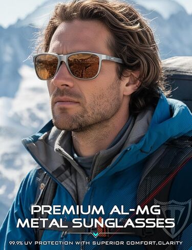 ATTCL Men's Retro Metal Frame Driving Polarized Sunglasses For Men in Saudi Arabia