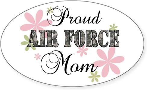 CafePress Air Force Mom [Fl Camo] Oval Car Bumper Sticker in Saudi Arabia