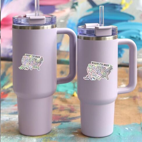 (3Pcs) Where I've Been Map Vinyl Coloring Sticker, Where I Have Been Waterproof Decal to Track Travel Journal, Visited States map for Laptop Water Bottle Phone Hard Hat 3"x3" in Saudi Arabia