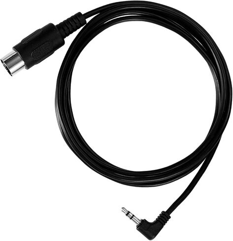 قطعتان من النوع A 3.5 ملم/0.14 بوصة TRS إلى كابل ذكر 5-Pin DIN MIDI، كابل TRS طويل 1.5 متر/59 بوصة إلى كابل MIDI متعدد الاتجاهات 5-Pin لمزامنة لوحات المفاتيح وDAWs (أسود) in Saudi Arabia