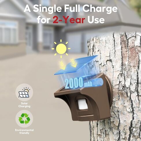 eMACROS Upgraded Rechargeable Battery Driveway Alarm Single Base Station - Easy-to-Use Base Station with 30 Chimes, Ideal for Driveway Gate & Yard Security（Incompatible with APP） in Saudi Arabia