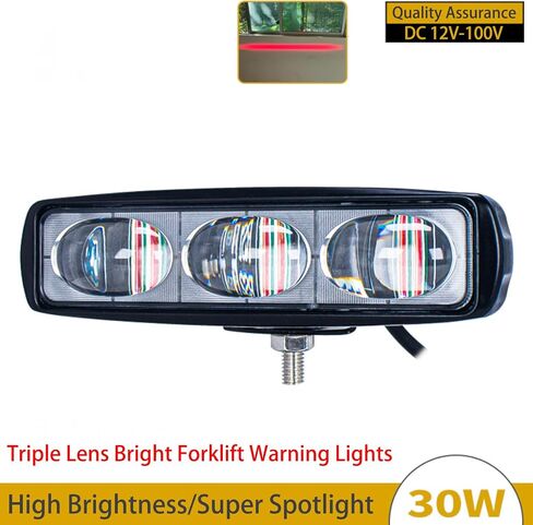 9-Bead Red Forklift LED Warning Light, High-Intensity Forklift Safety Light with Lens & Aluminum Housing, Adjustable Mount for Easy Installation, DC 12-80V for Warehouse & Industrial Use (2Pcs) in Saudi Arabia