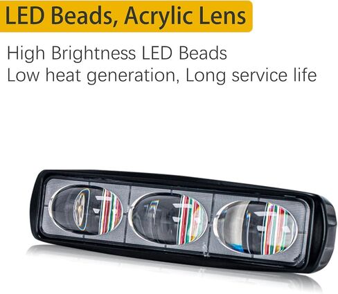 9-Bead Red Forklift LED Warning Light, High-Intensity Forklift Safety Light with Lens & Aluminum Housing, Adjustable Mount for Easy Installation, DC 12-80V for Warehouse & Industrial Use (2Pcs) in Saudi Arabia