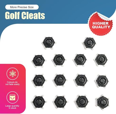 مجموعة استبدال المسامير لأحذية الجولف 14 قطعة مضادة للانزلاق ومسامير سريعة الالتواء سهلة الاستبدال، هدية رائعة للاعبي الغولف والرياضيين، مسامير متينة عالية الأداء in Kuwait