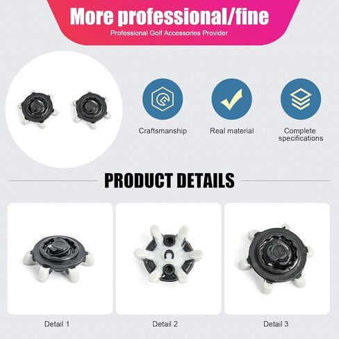 مجموعة استبدال المسامير لأحذية الجولف 14 قطعة مضادة للانزلاق ومسامير سريعة الالتواء سهلة الاستبدال، هدية رائعة للاعبي الغولف والرياضيين، مسامير متينة عالية الأداء in Kuwait