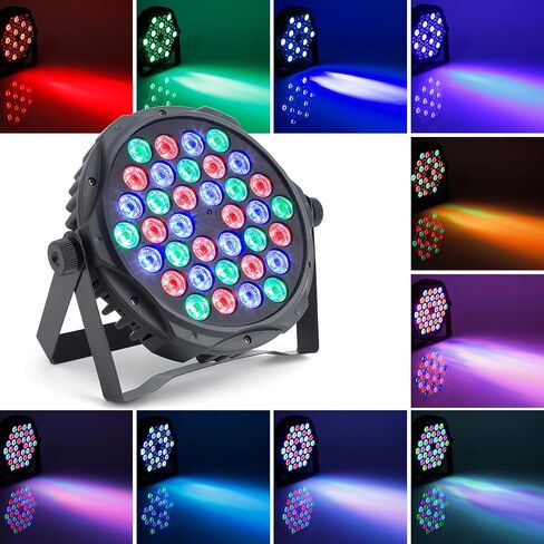 ضوء بلوتوث بار، 36 مصباح LED للحفلات مع جهاز تحكم بالأشعة تحت الحمراء، أضواء دي جي مع صوت الموسيقى المنشط، ضوء غامر موقوت مع مروحة مناسبة للحفلات العائلية، استوديو الموسيقى، عبوتان in Saudi Arabia