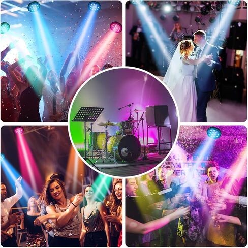 ضوء بلوتوث بار، 36 مصباح LED للحفلات مع جهاز تحكم بالأشعة تحت الحمراء، أضواء دي جي مع صوت الموسيقى المنشط، ضوء غامر موقوت مع مروحة مناسبة للحفلات العائلية، استوديو الموسيقى، عبوتان in Saudi Arabia