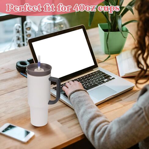 Tumbler Lids Replacement for 40oz Owala Cup, Replacement Spill Proof Splash Resistant Tumbler Lid, Reusable Tumbler Covers for Owala Cup Accessories,BPA-Free (coffe blue) in Saudi Arabia