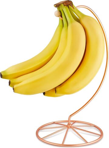 Homeries Banana Holder Modern Banana Rack Hanger Tree Stand Hook for Kitchen Countertop. Copper Banana Holder Keeper Stand (Copper) in Kuwait