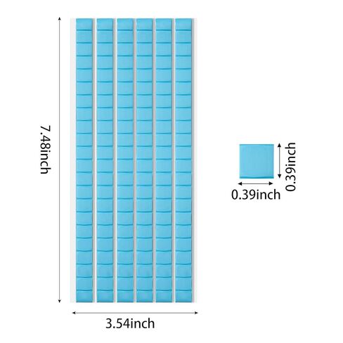Adhesive Poster Sticky Tack Putty, Reusable Removable Mounting Putty, 132PCS, for Displaying Pictures, Posters, Nail Art, Party Decorations(Blue) in Kuwait