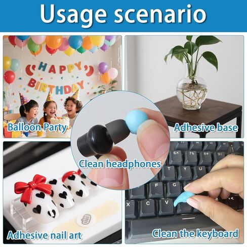 Adhesive Poster Sticky Tack Putty, Reusable Removable Mounting Putty, 132PCS, for Displaying Pictures, Posters, Nail Art, Party Decorations(Blue) in Kuwait