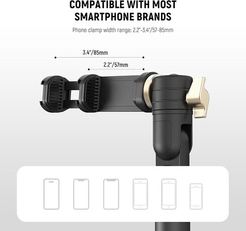 NEEWER Basics Cell Phone Stand for Desk, Adjustable Phone Holder Clamp with Weighted Metal Base, Office Table Phone Mount Compatible with iPhone 16 15 Pro Max Plus Samsung for Video Recording, ST006 in Saudi Arabia
