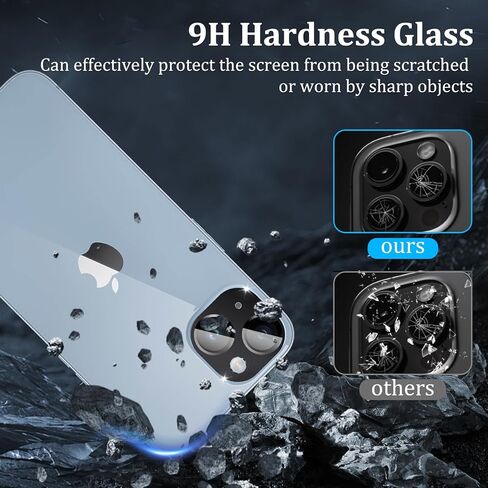 3 حزمة كاميرا زجاجية العدسة واقي متوافق مع iPhone 17 Pro Max ، غطاء عدسة Clear Clear HD HD ، حماية مضادة للخلع ، طقم التثبيت السهل in Kuwait