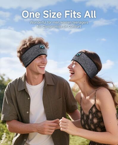 Perytong Sleep Headphones Bluetooth Headband, No Pressure for Ear, Headband Headphones Wireless Earphones Music Sleep Headband Earbuds, Sleep Mask Gifts for Men Women Teens in Kuwait