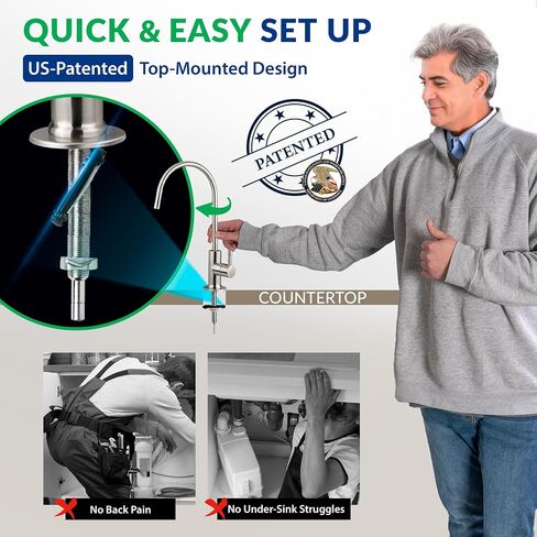 iSpring RCC2AK, Upgraded 200 GPD, pH+ 6-Stage Under Sink Reverse Osmosis System with Alkaline Remineralization Filter, Patented Top-Mounted Faucet Design for Easy DIY Installation in Saudi Arabia